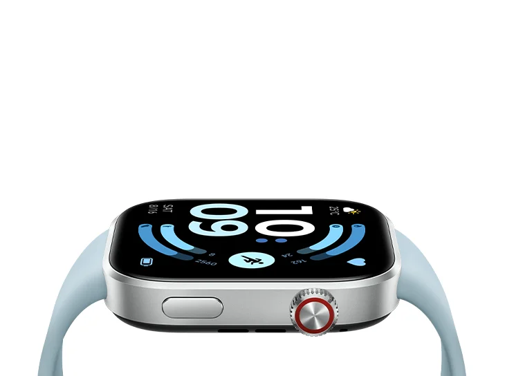 Redmi Watch 6 stainless steel crown and secondary button &mdash; 1400 &times; 1050