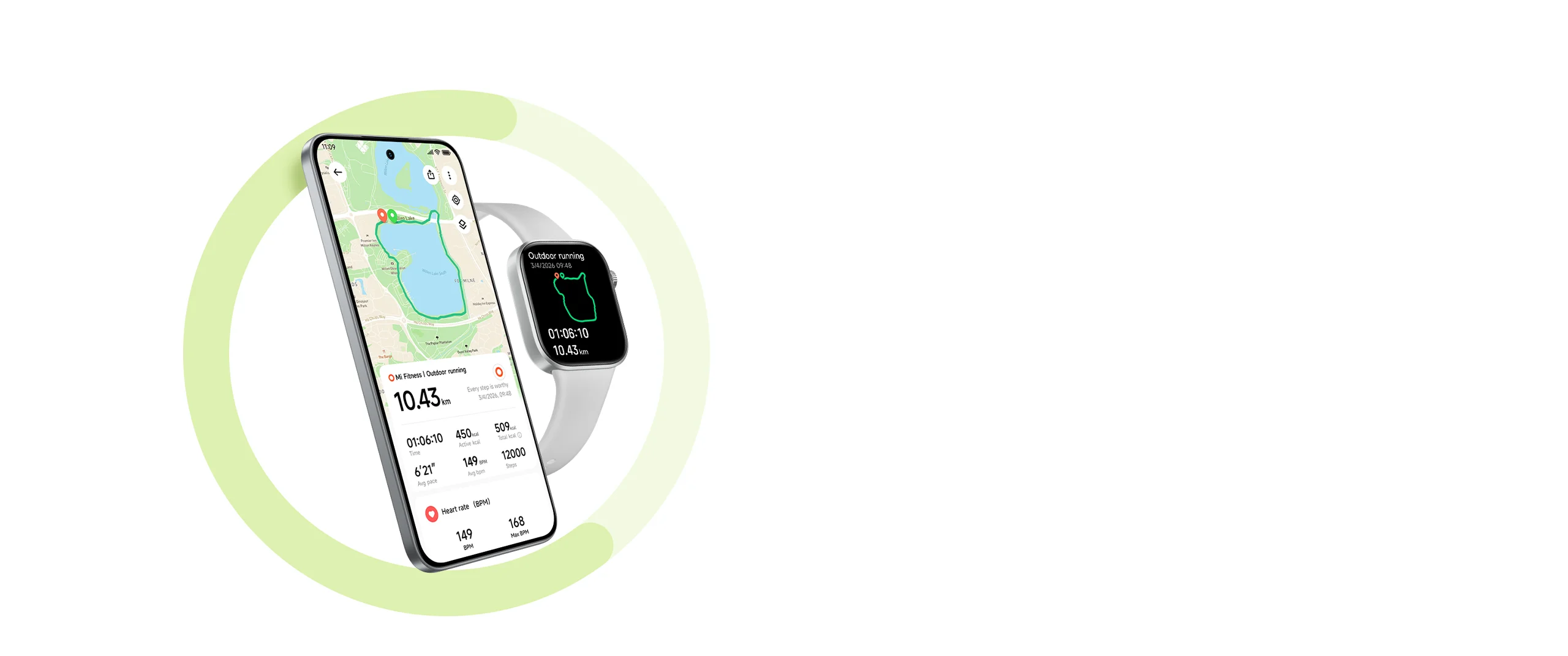 Running with built-in GPS on the Redmi Watch 6 &mdash; 1400 &times; 1050