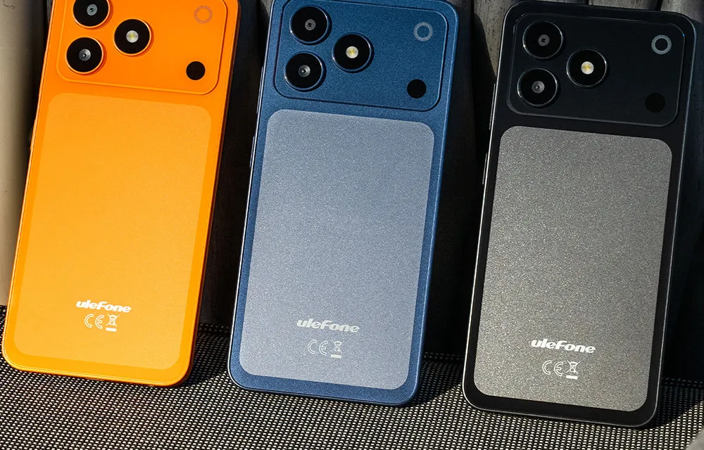 Ulefone Note 23 in Cosmic Orange, Deep Blue and Crafted Black
