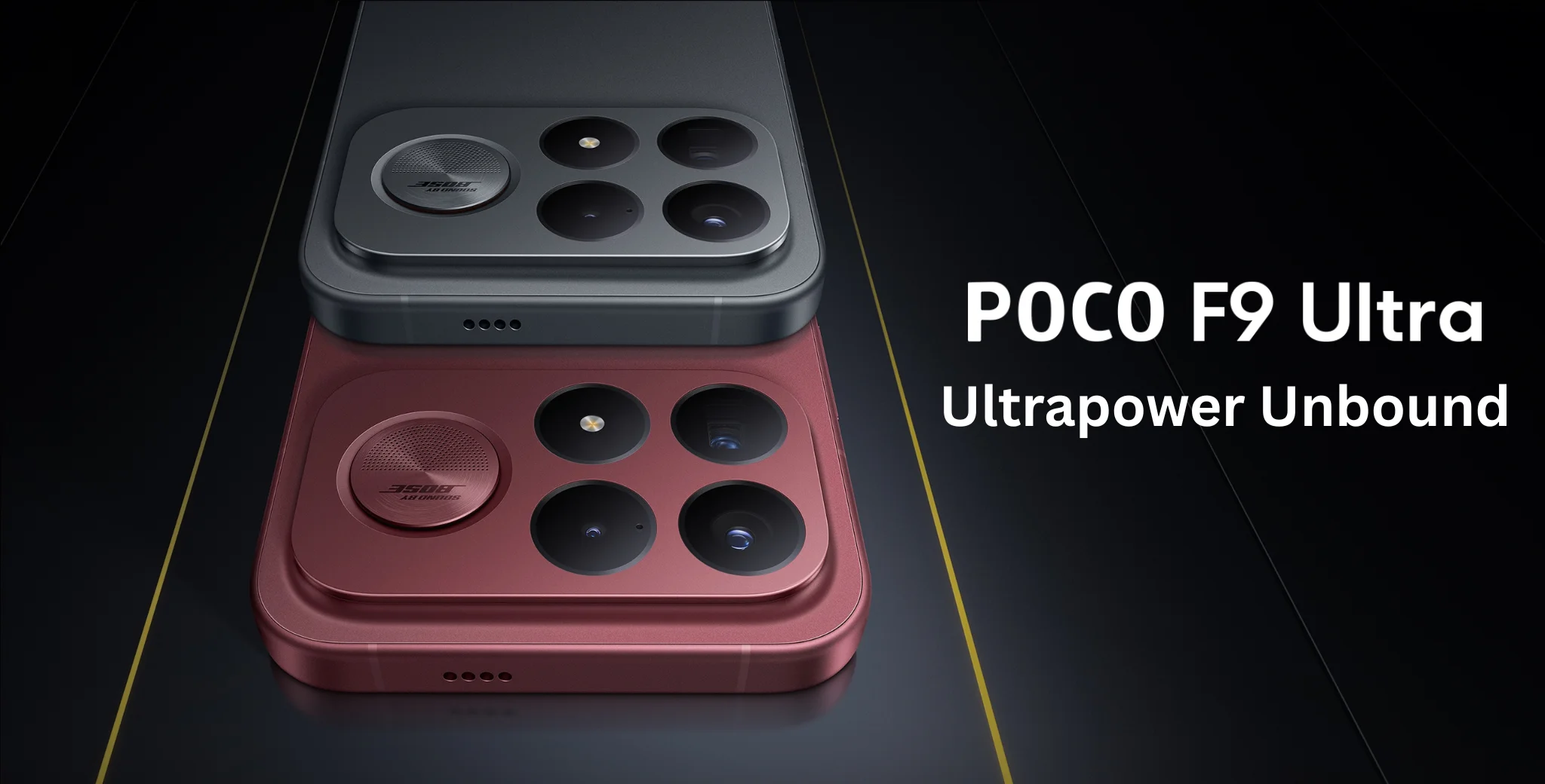 POCO F9 Ultra in Black and Dark Cherry